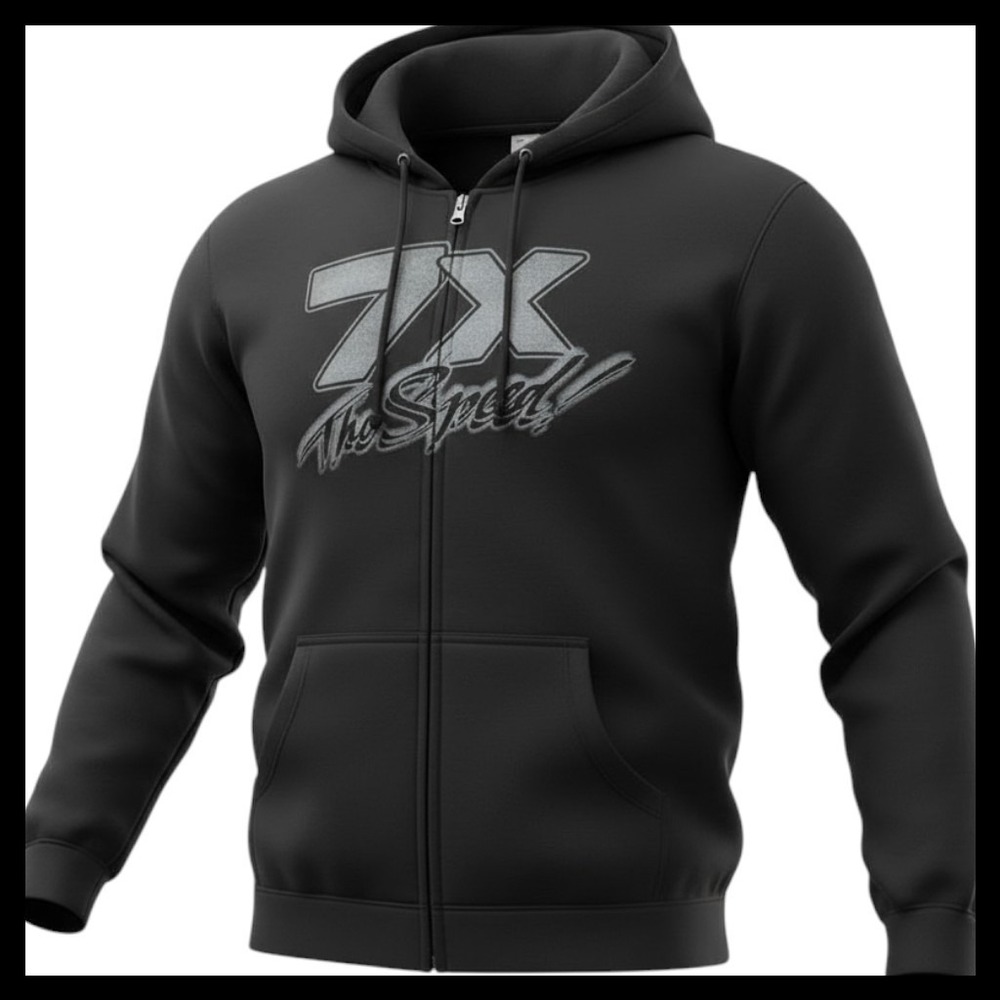 Busch Gardens Williamsburg 7X The Speed Roller Coaster Graphic Zip Up Hoodie XL